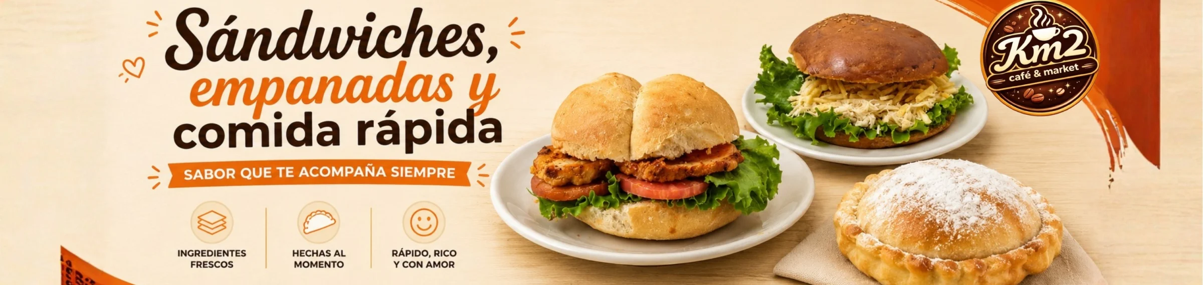 Sándwiches, empanadas y comida rápida